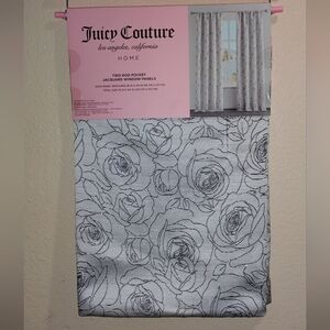 JUICY COUTURE TWO ROD POCKET JACQUARD WINDOW PANELS JUICY COUTURE WINDOW CURTAIN